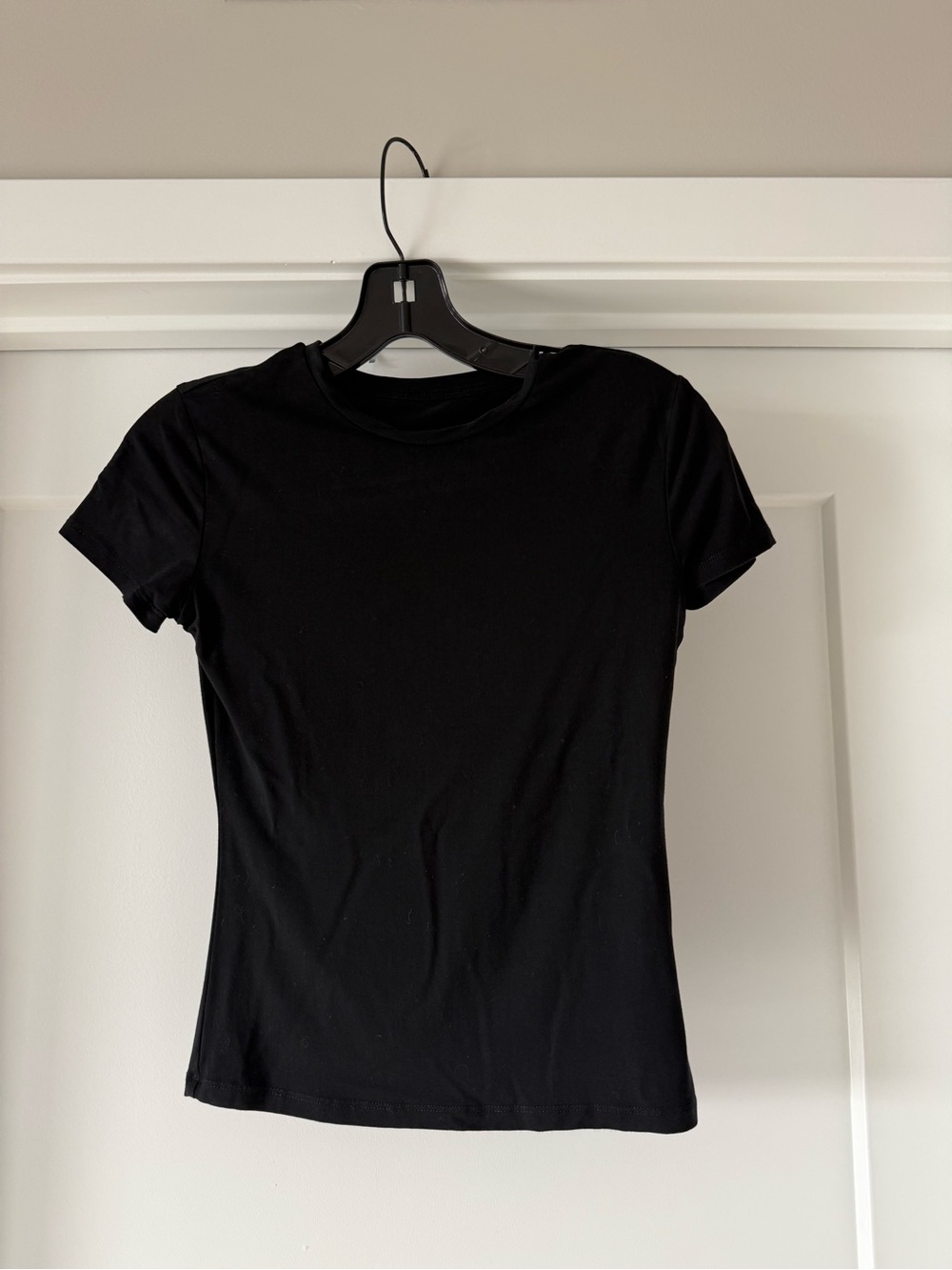 Black Short Sleeve Crewneck Tee